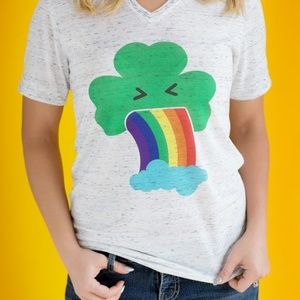 St. Patricks Day Shirt - Rainbow Shamrock Shirt